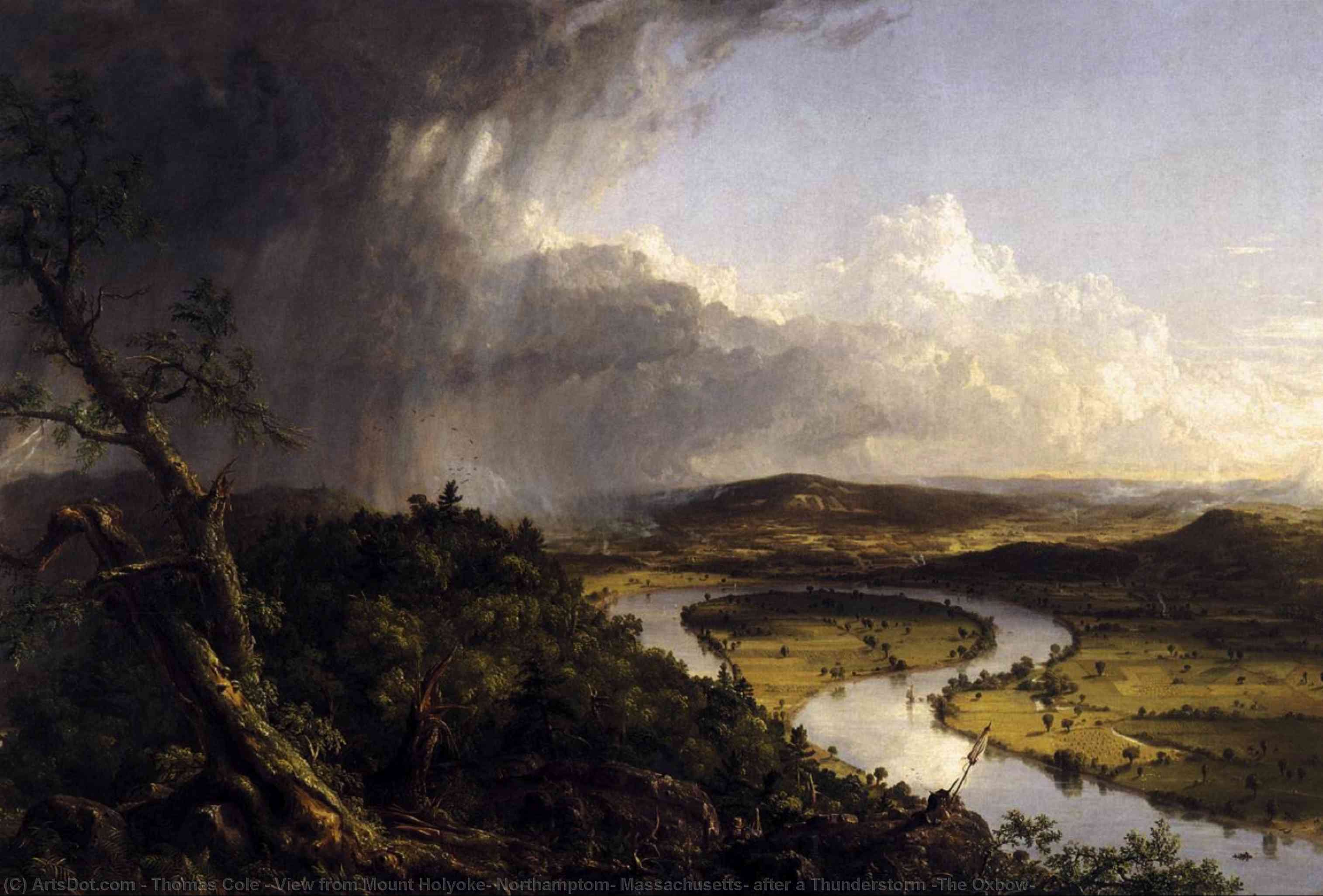 View From Mount Holyoke, Northamptom, Massachusetts, After A Thunderstorm (the Oxbow) — Thomas Cole