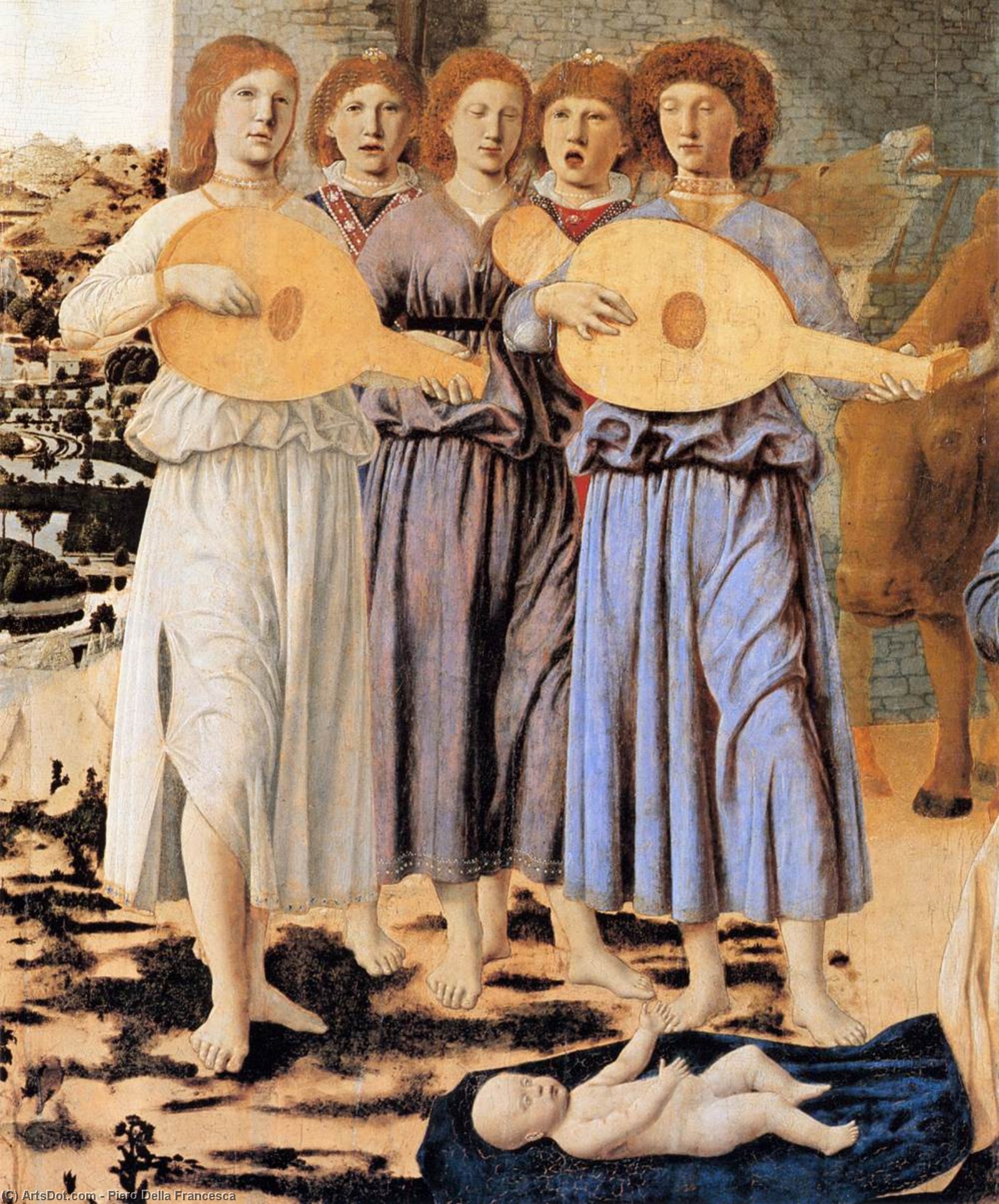 Nativity (detail) — Piero Della Francesca