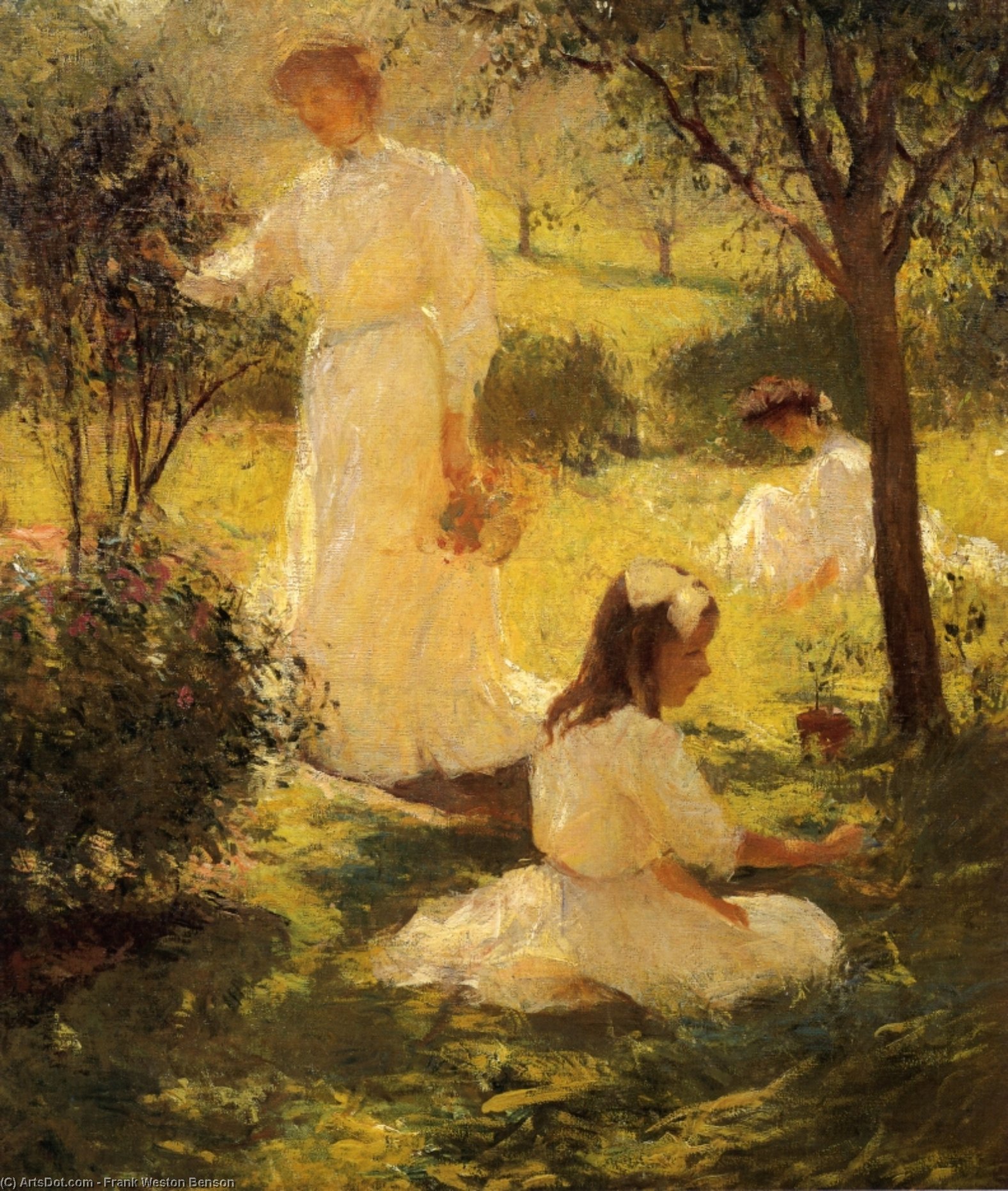 Girls In The Garden — Frank Weston Benson