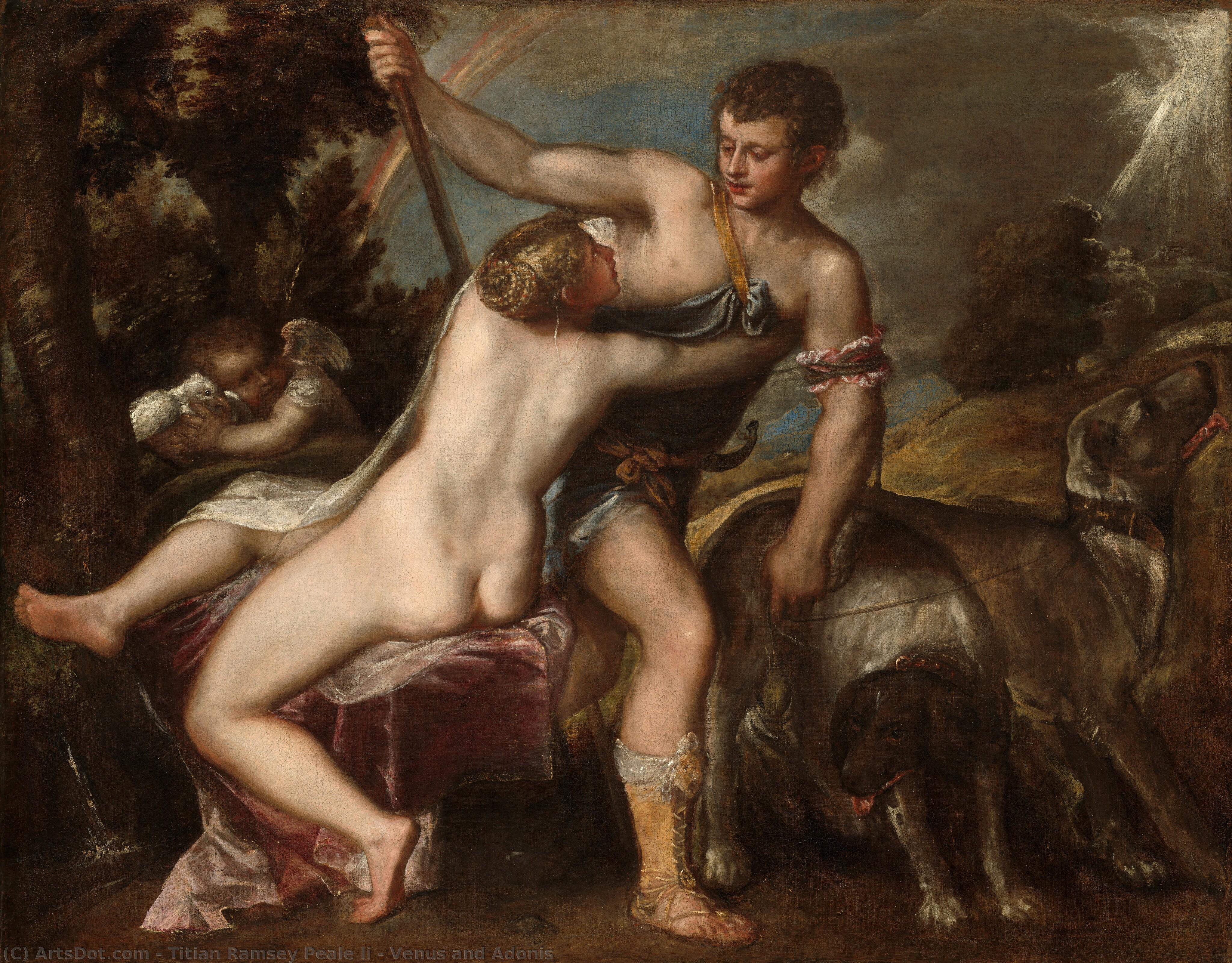Venus And Adonis — Titian Ramsay Peale Ii