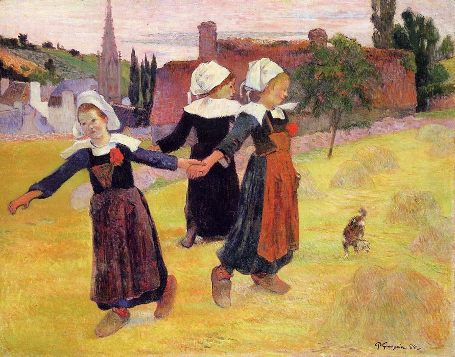 Breton Girls Dancing — Eugène Henri Paul Gauguin