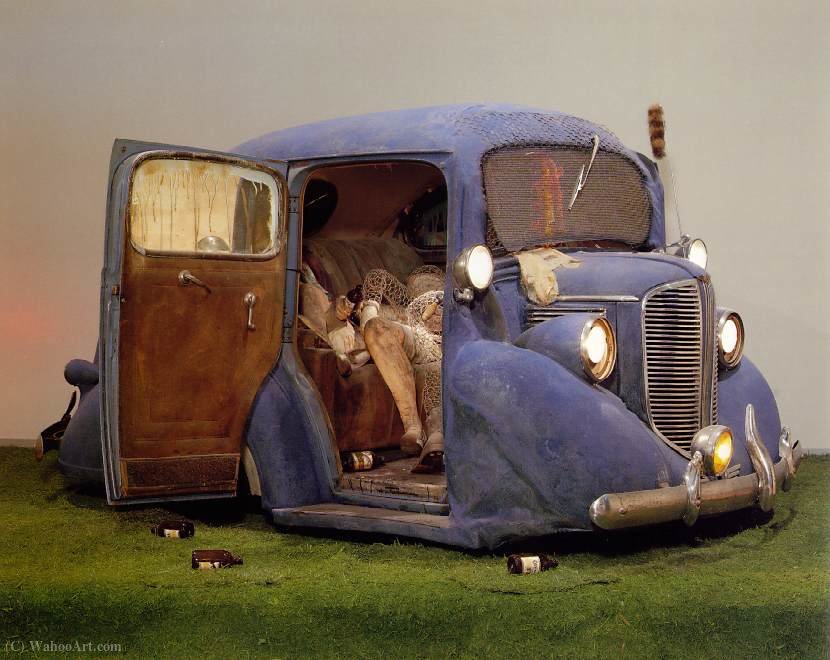 Back Seat Dodge '38, Lo (167.6 X 609.6 Cm) (1964) — Edward Kienholz