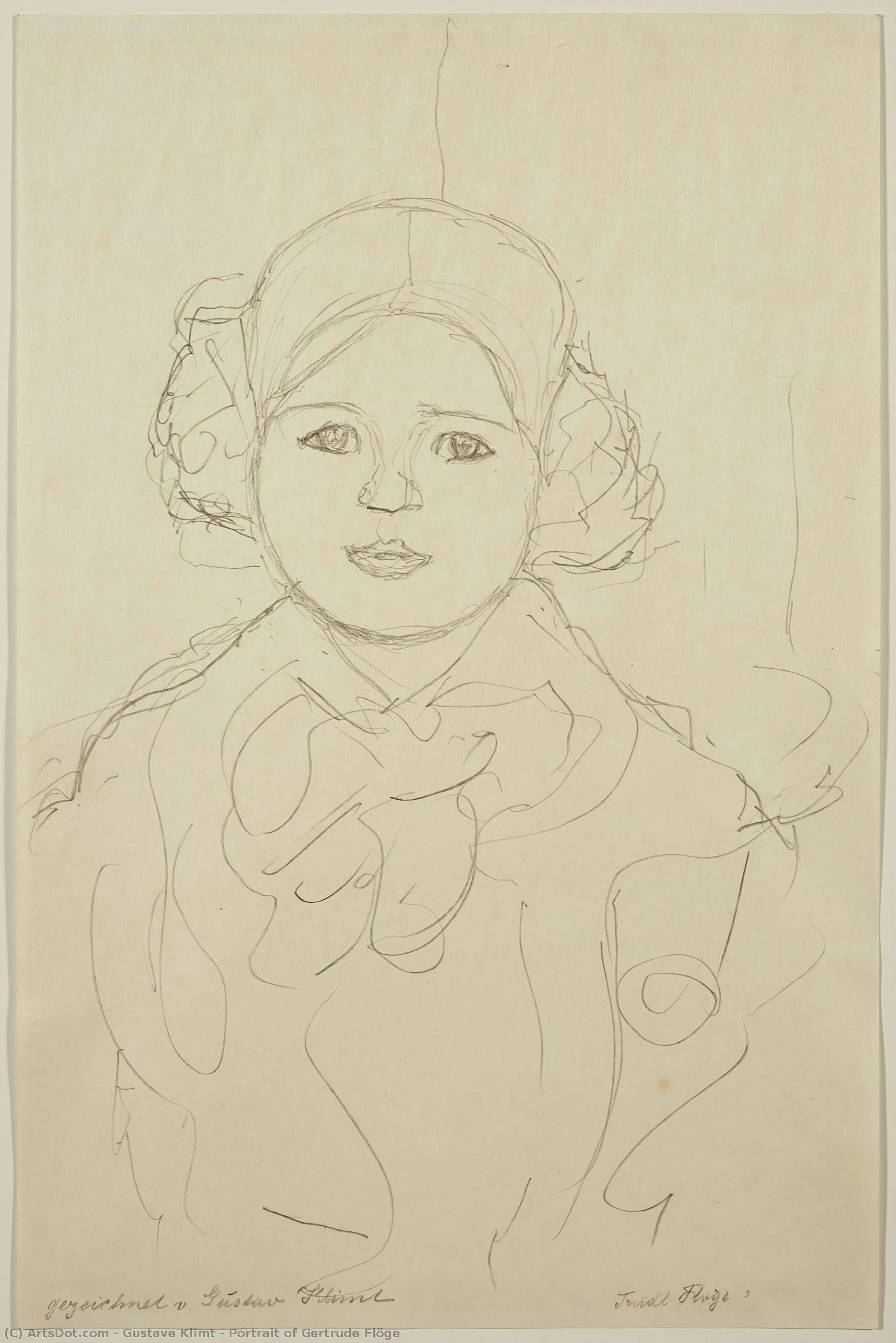Portrait Of Gertrude Flöge — Gustav Klimt