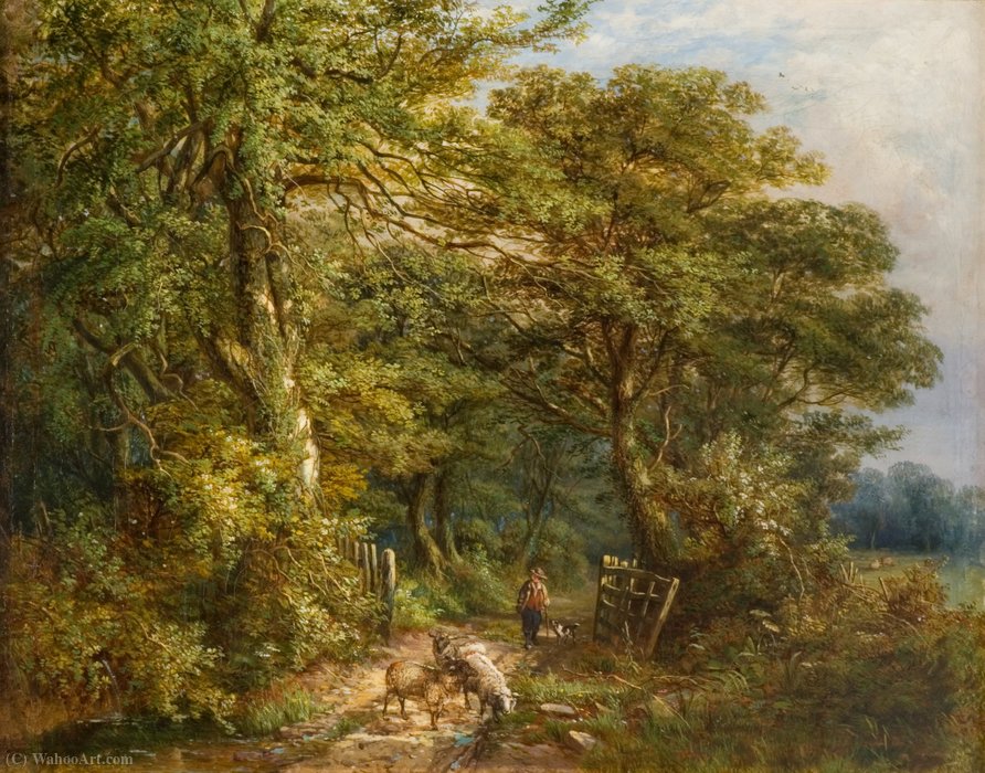 A Lane At Hamstead, Staffordshire — Ellis William Roberts