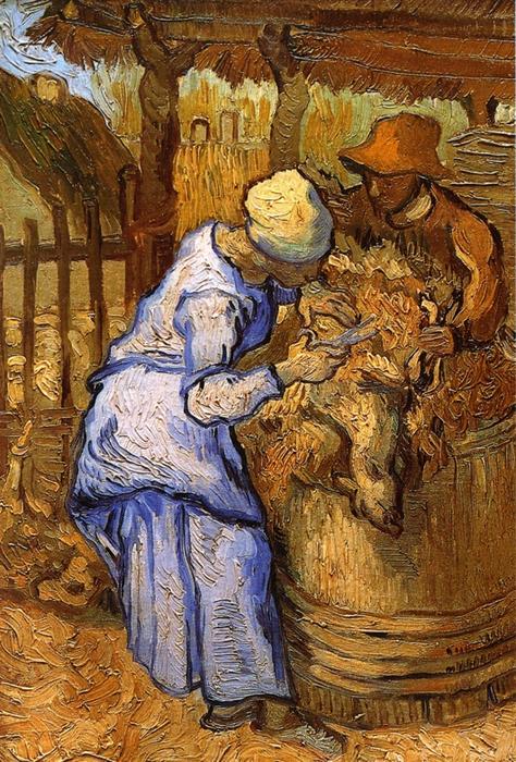 The Sheep-shearers (after Millet) — Vincent Willem Van Gogh