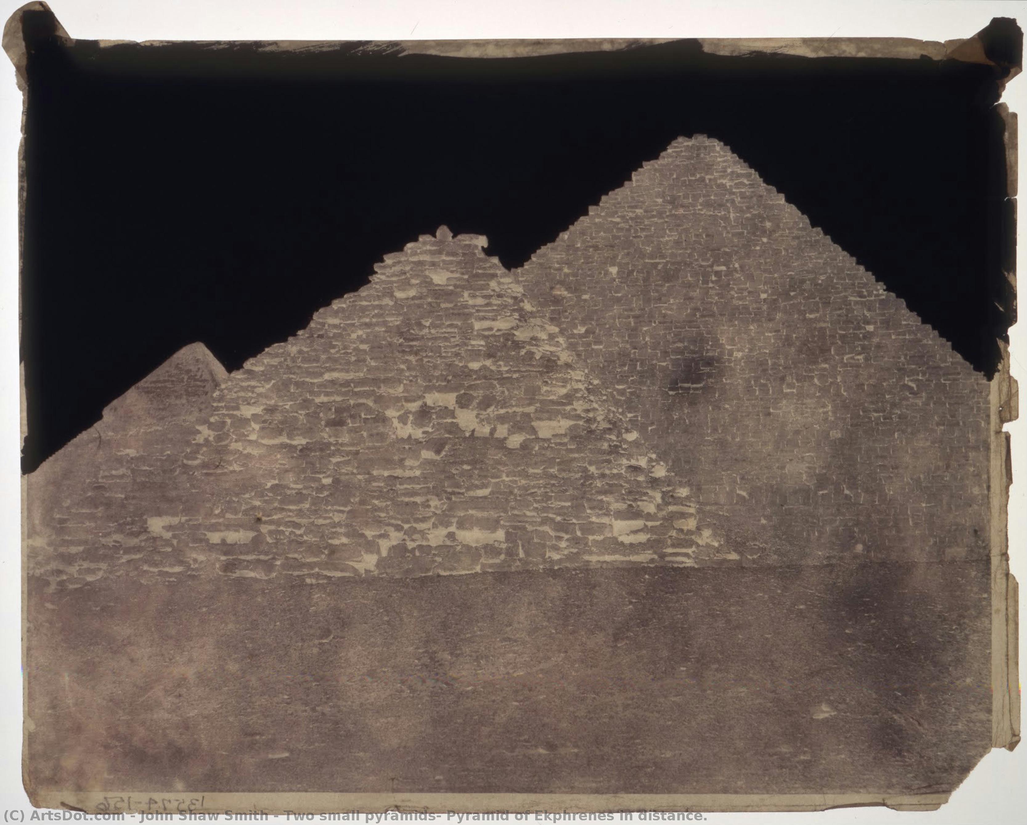 Two Small Pyramids, Pyramid Of Ekphrenes In Distance. — John Shaw Smith