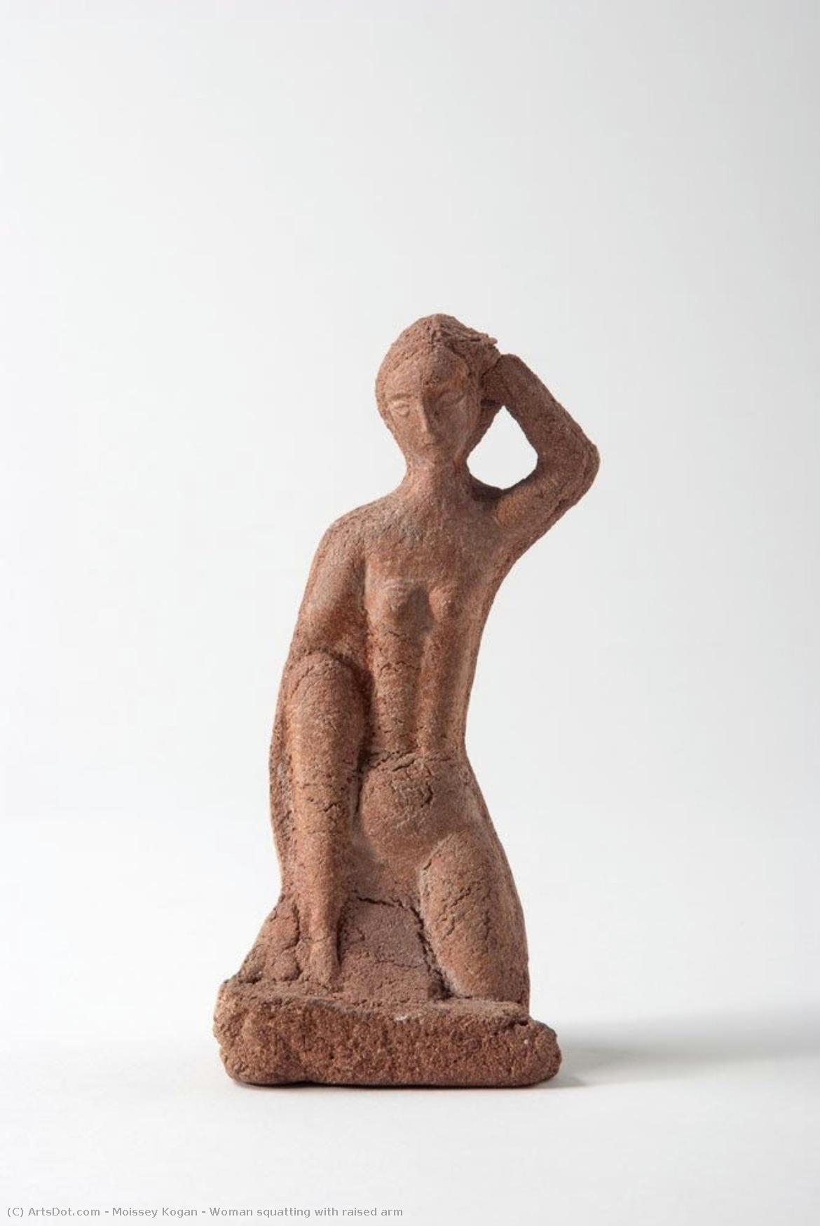 Woman Squatting With Raised Arm — Moissey Kogan
