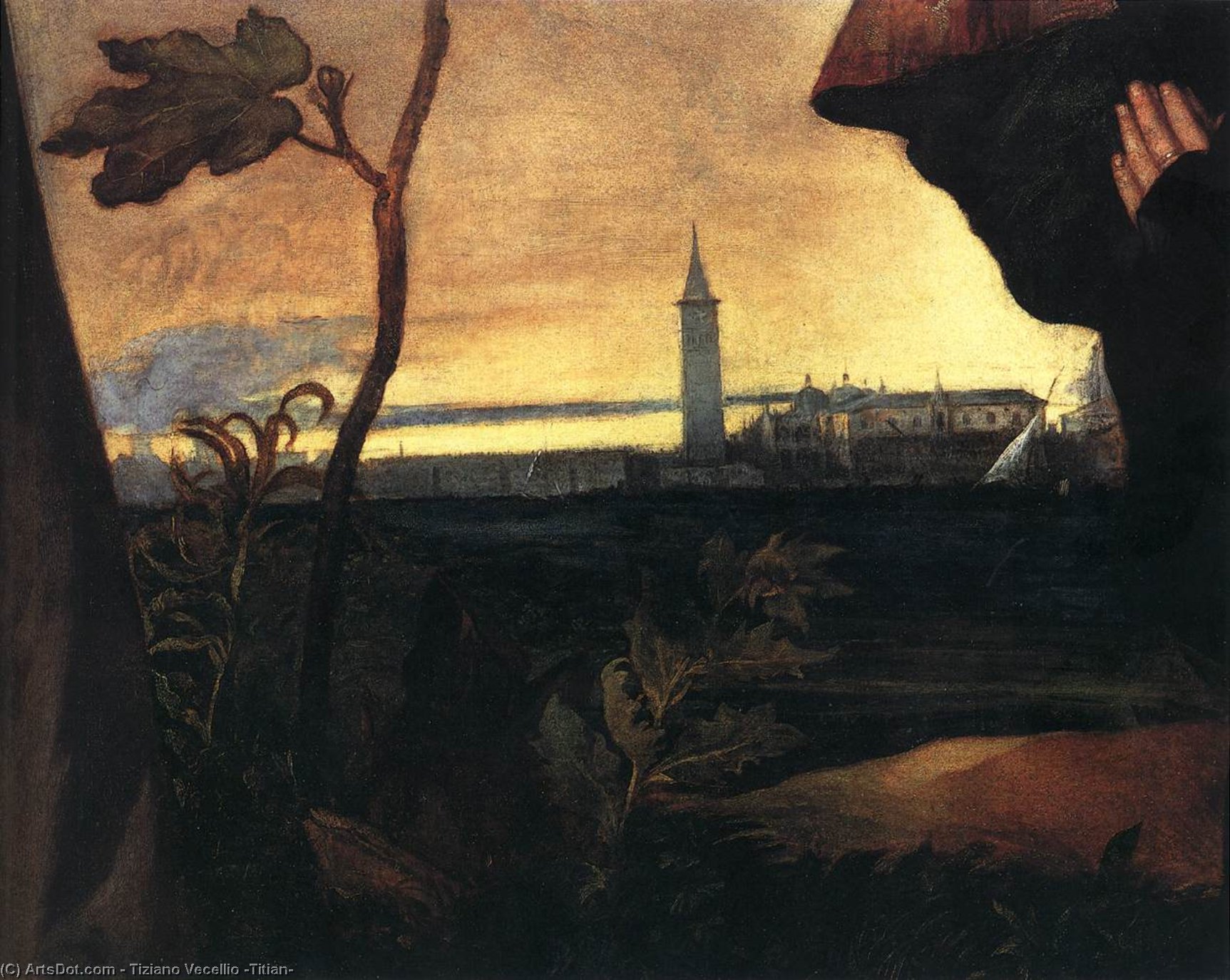 Madonna In Glory With The Christ Child And Sts Francis And Alvise With The Donor (detail) — Titian