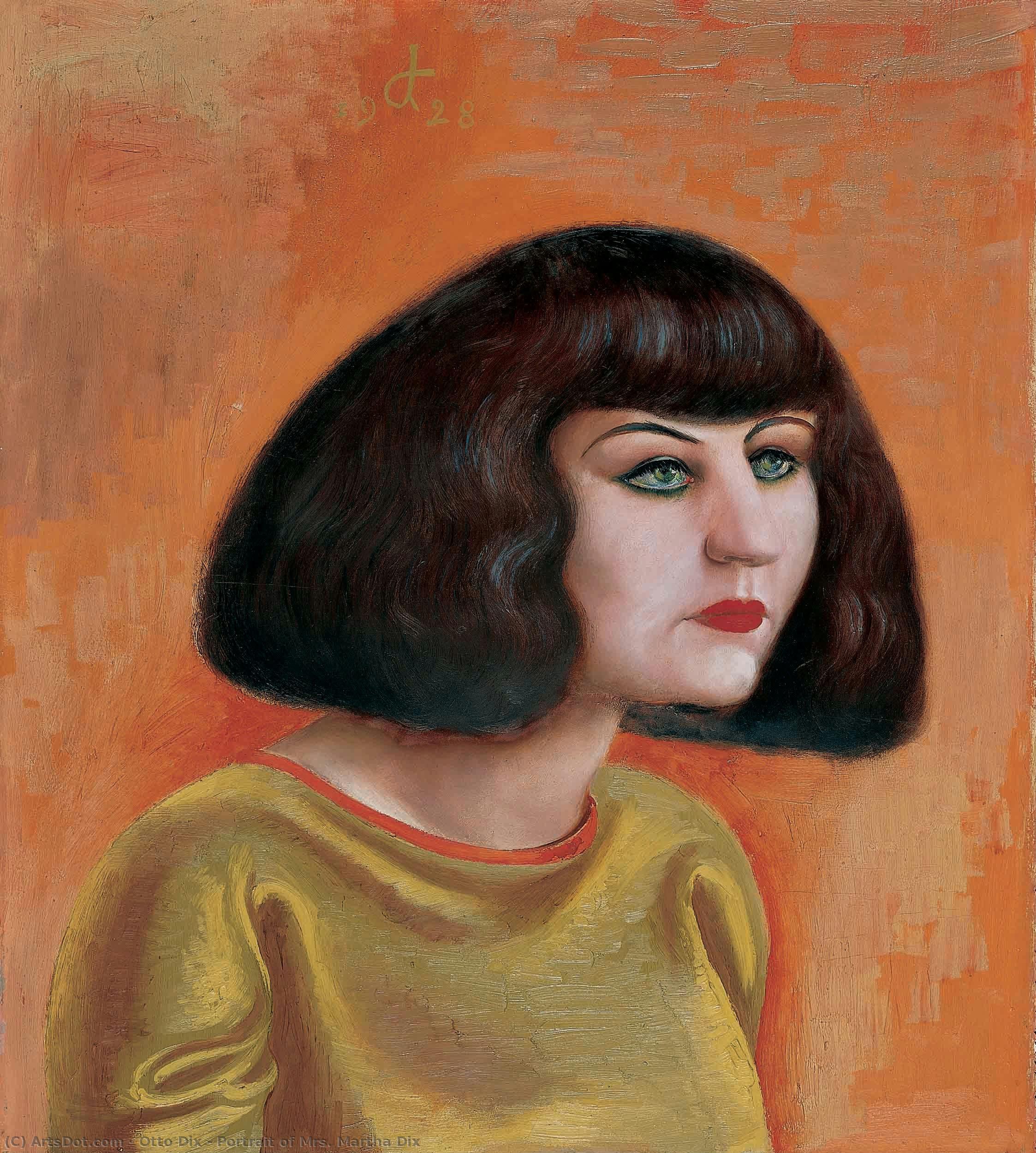 Portrait Of Mrs. Martha Dix — Otto Dix