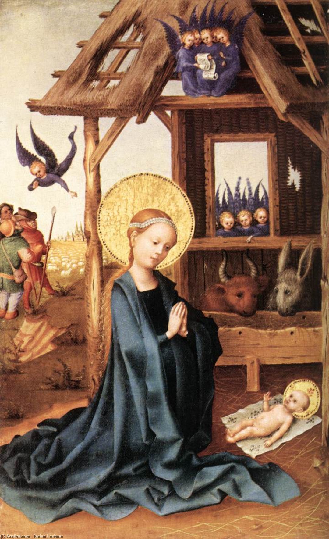 Adoration Of The Child Jesus — Stephan Lochner