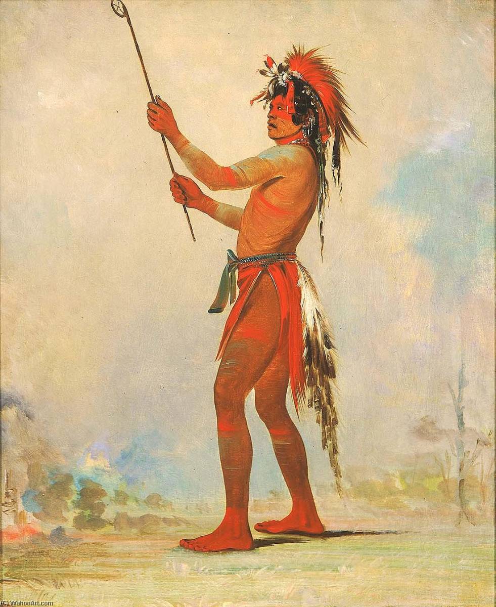 We Chúsh Ta Dóo Ta, Red Man, A Distinguished Ball Player — George Catlin