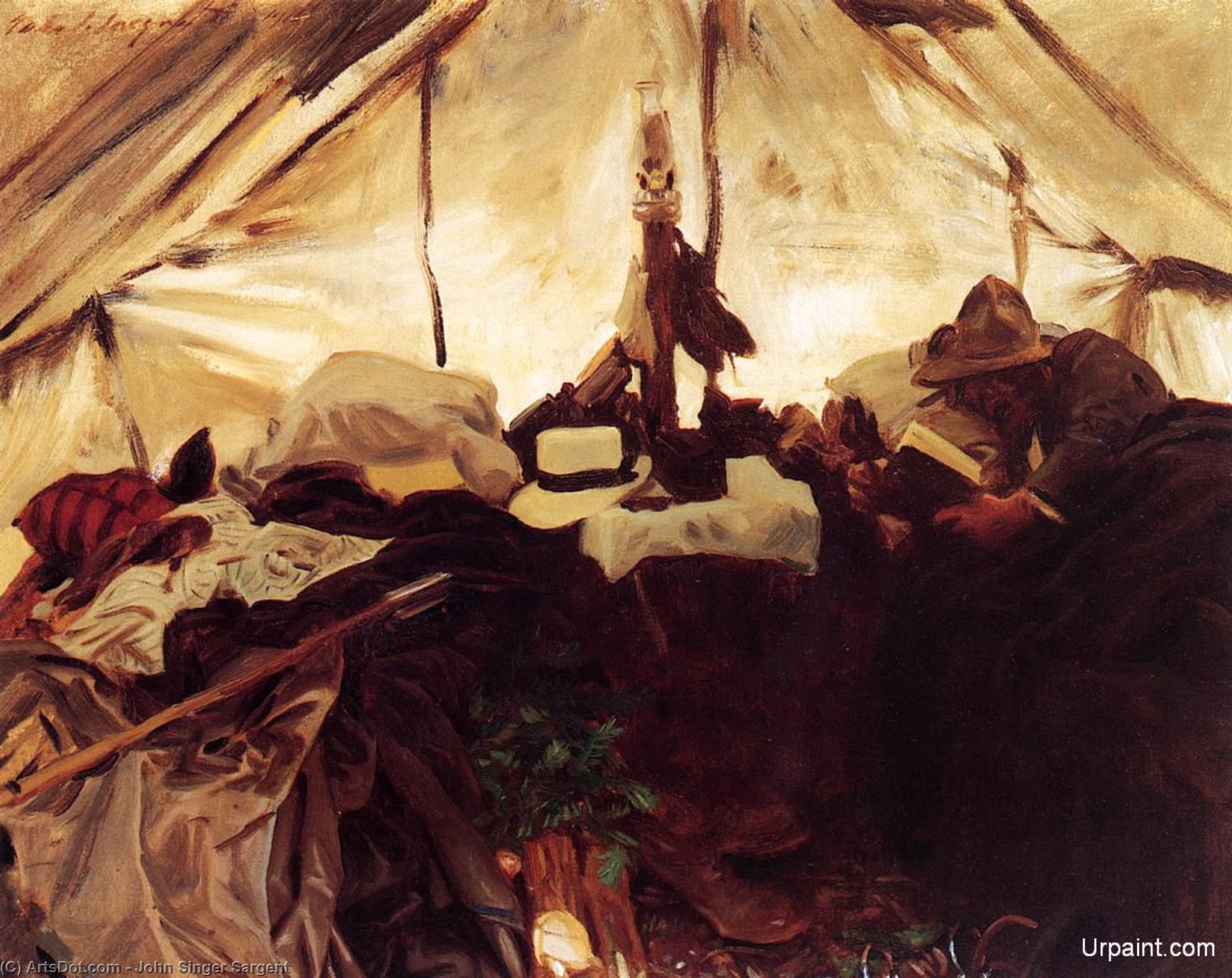 Inside A Tent In The Canadian Rockies — John Singer Sargent