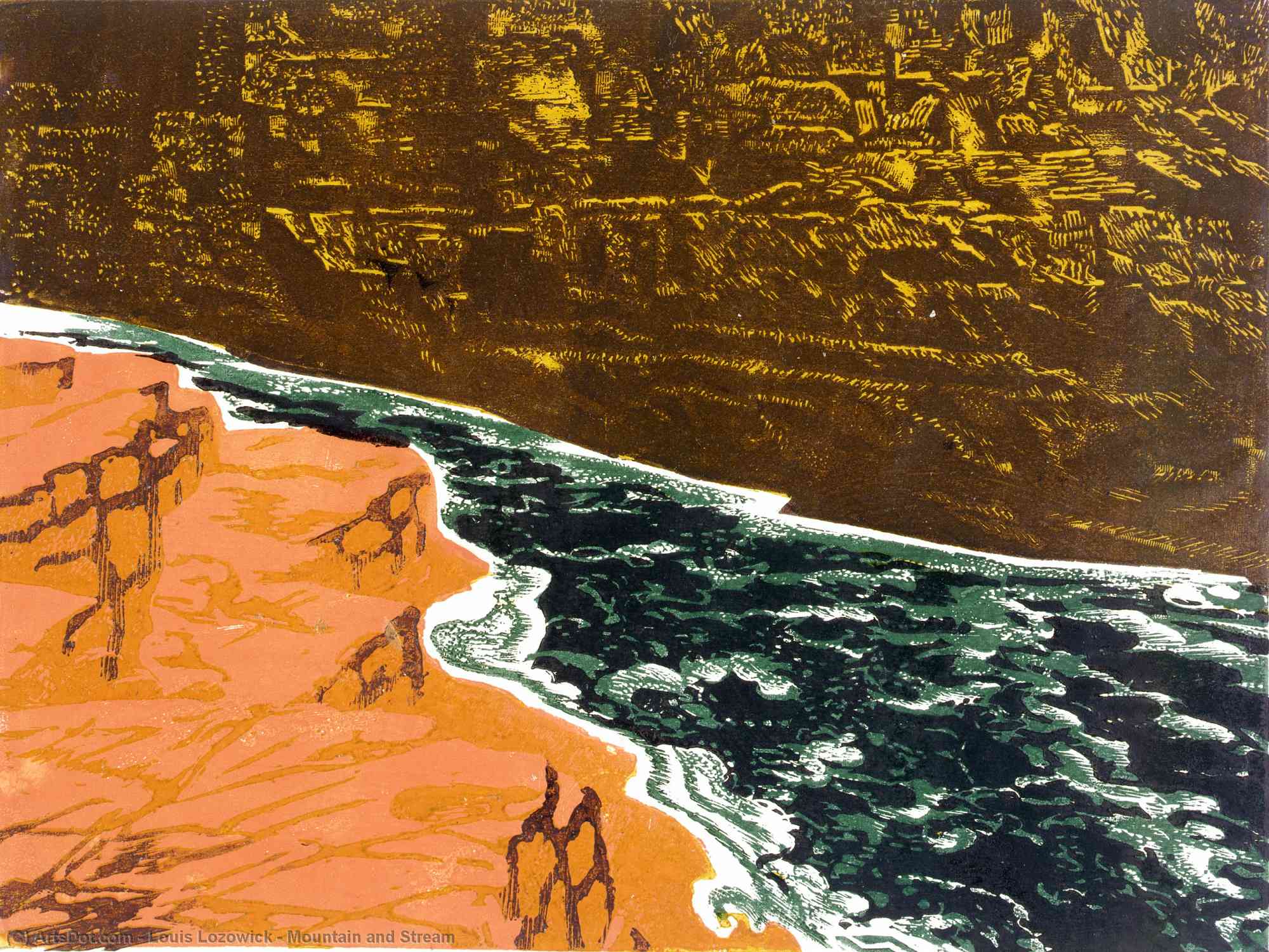 Mountain And Stream — Louis Lozowick