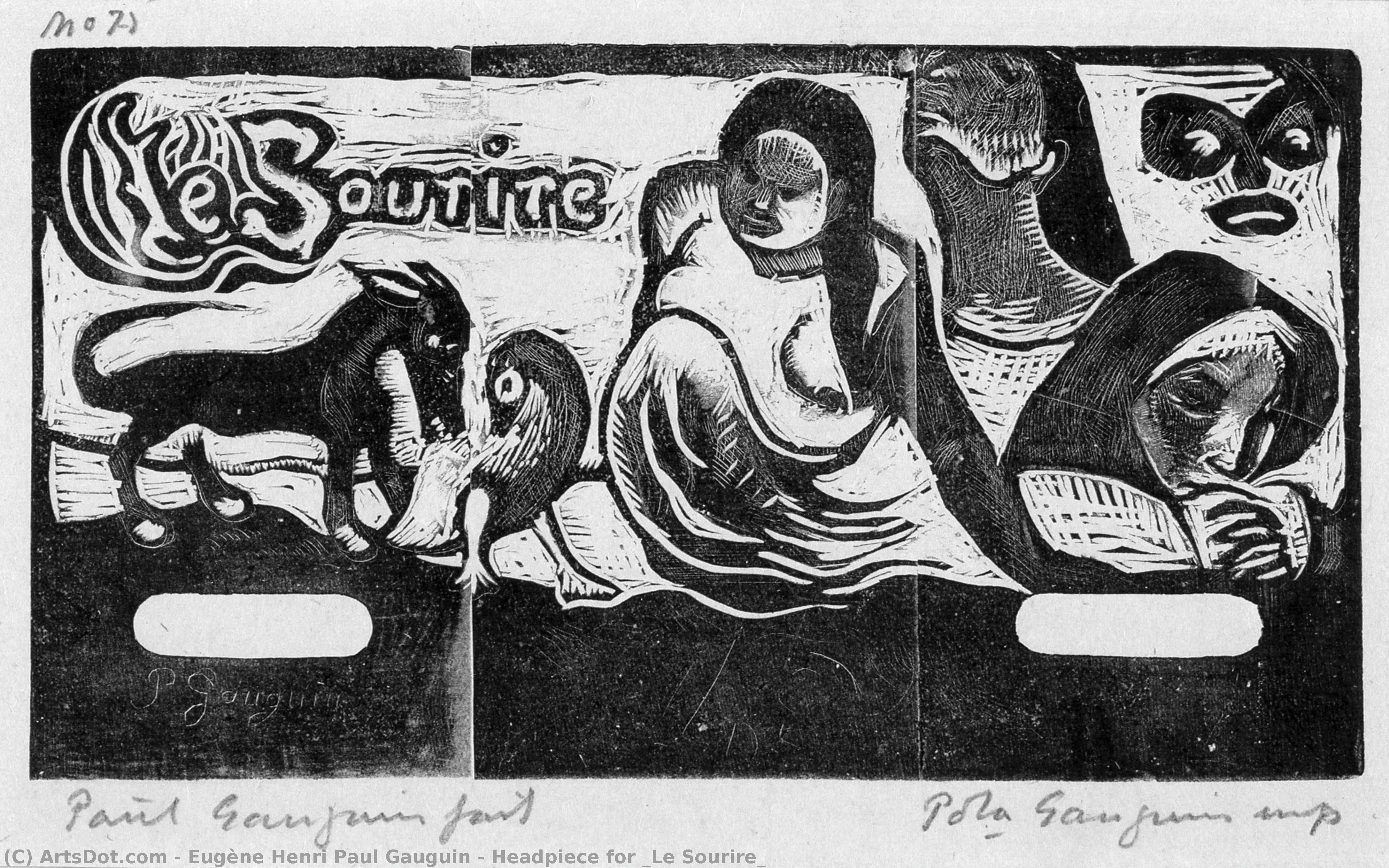 Headpiece For _le Sourire_ — Eugène Henri Paul Gauguin