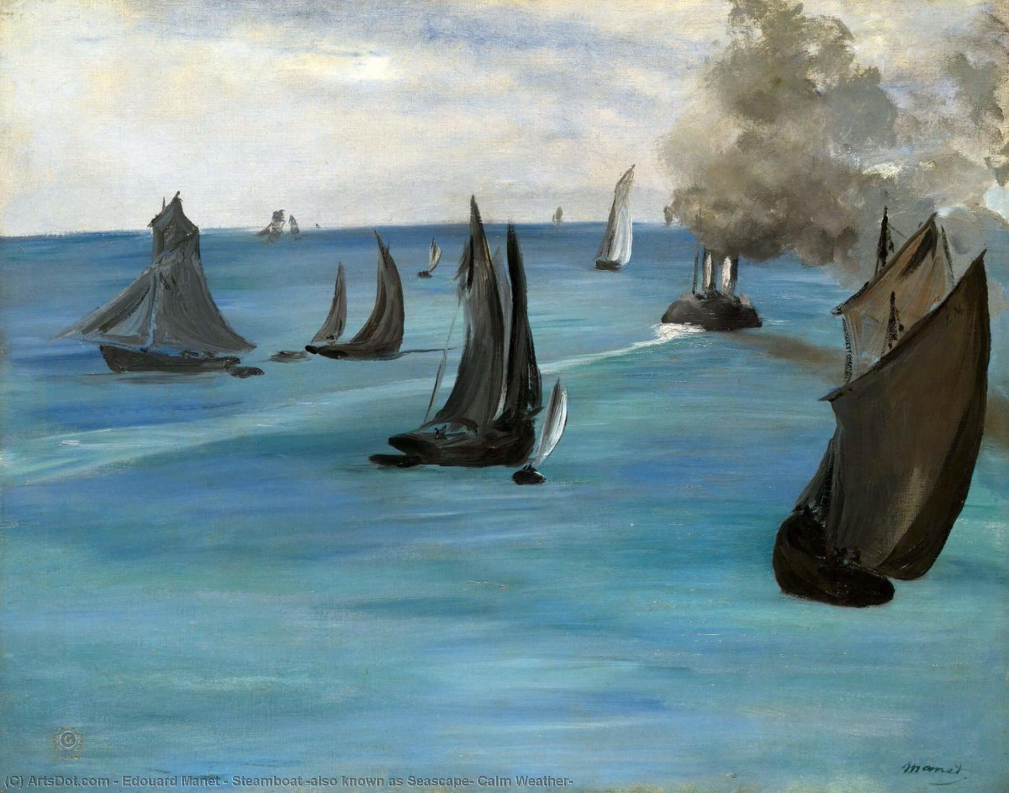 Steamboat (also Known As Seascape, Calm Weather) — Édouard Manet