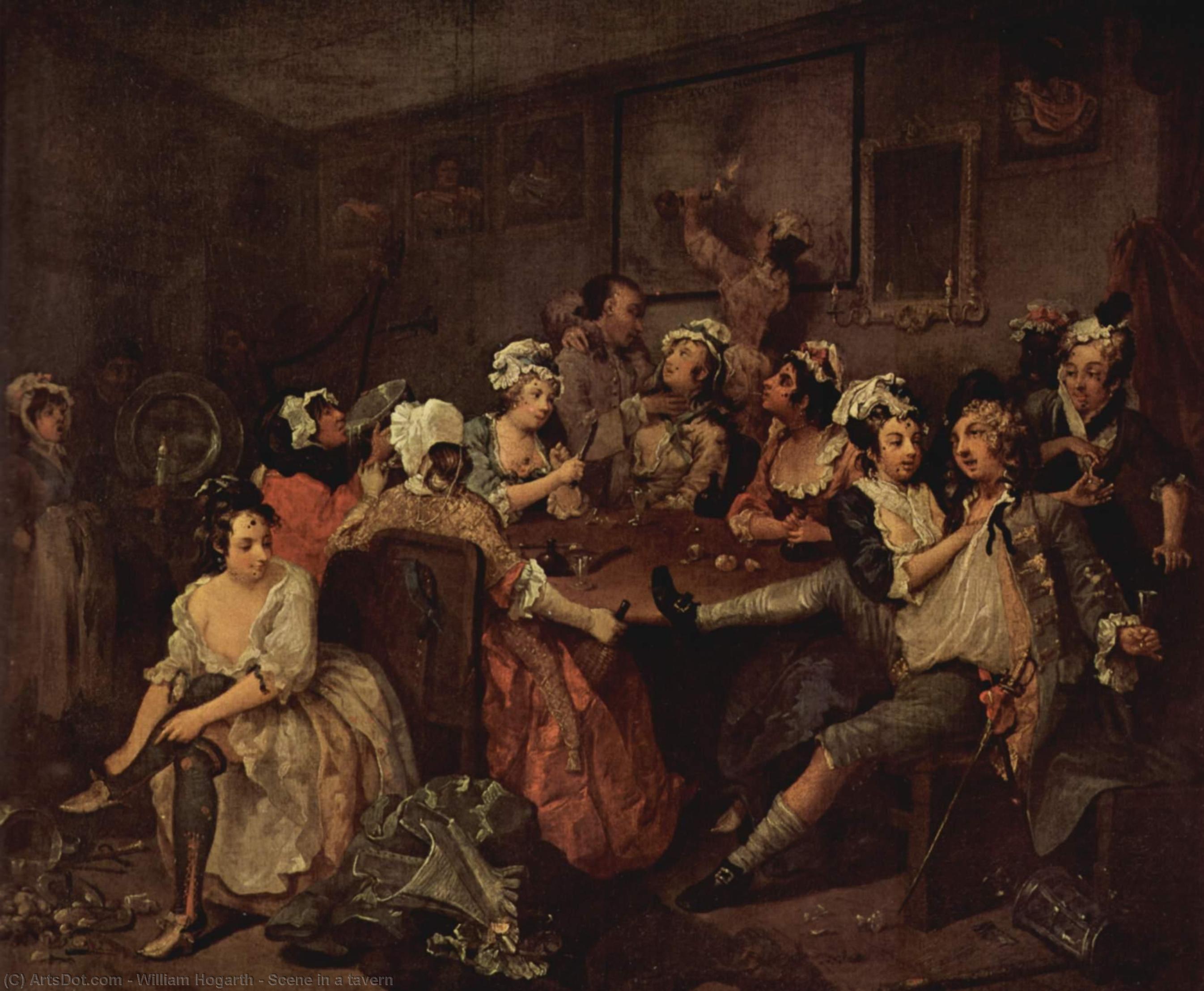 Scene In A Tavern — Вилијам Хогарш