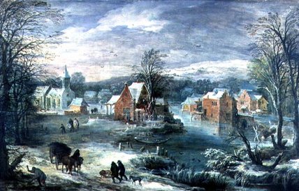 Village Landscape In Winter — Joos De Momper