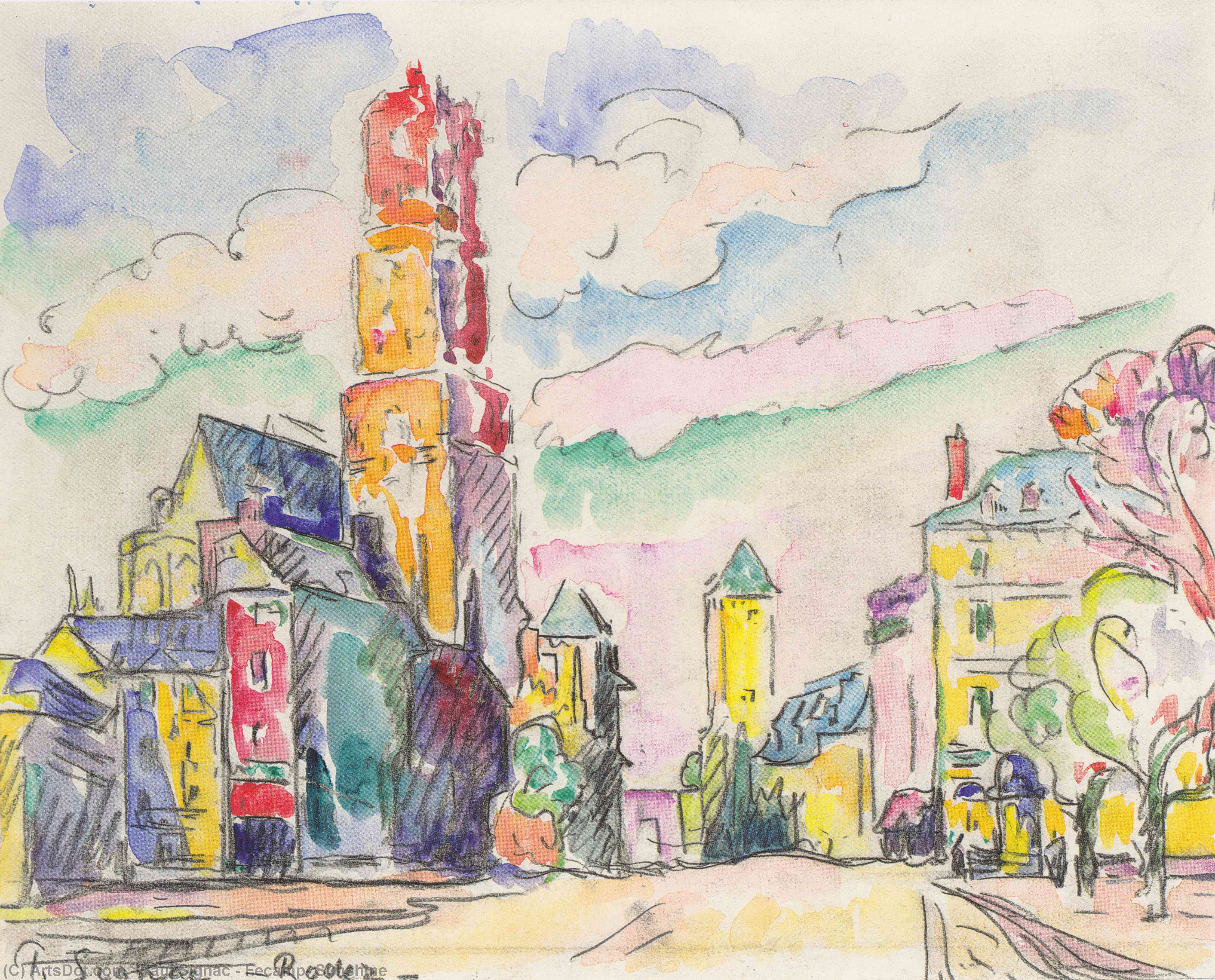 Fecamp, Sunshine — Paul Signac