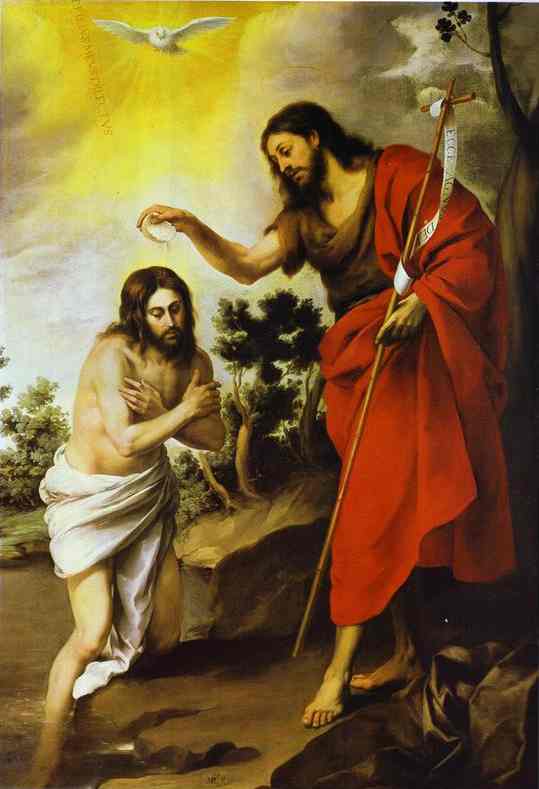 The Baptism Of Christ — Bartolomé Esteban Murillo