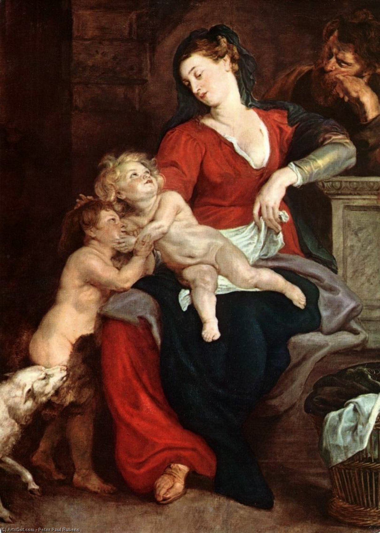 The Holy Family With The Basket — Peter Paul Rubens