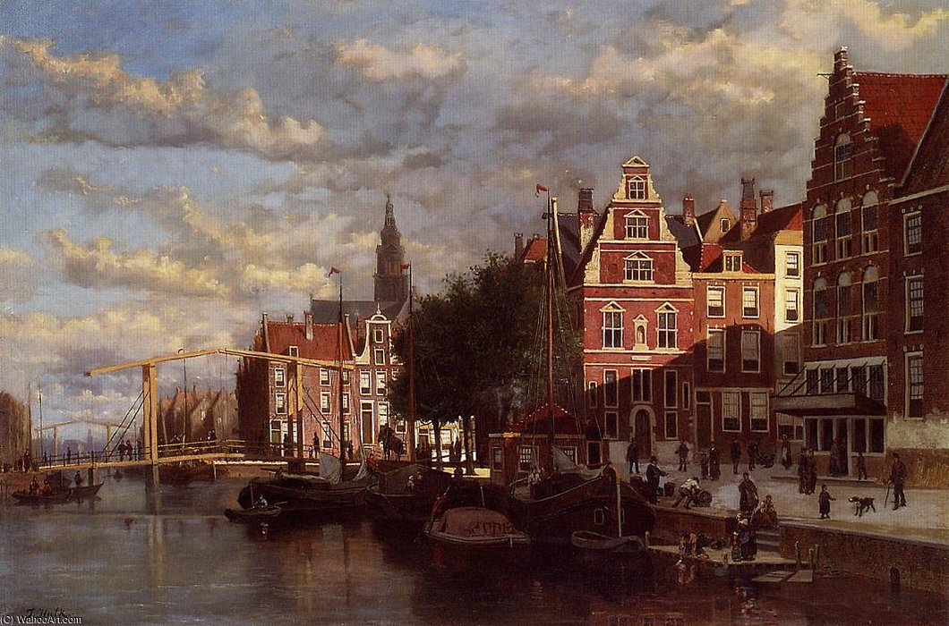 A Canal In Amsterdam — Johannes Frederik Hulk