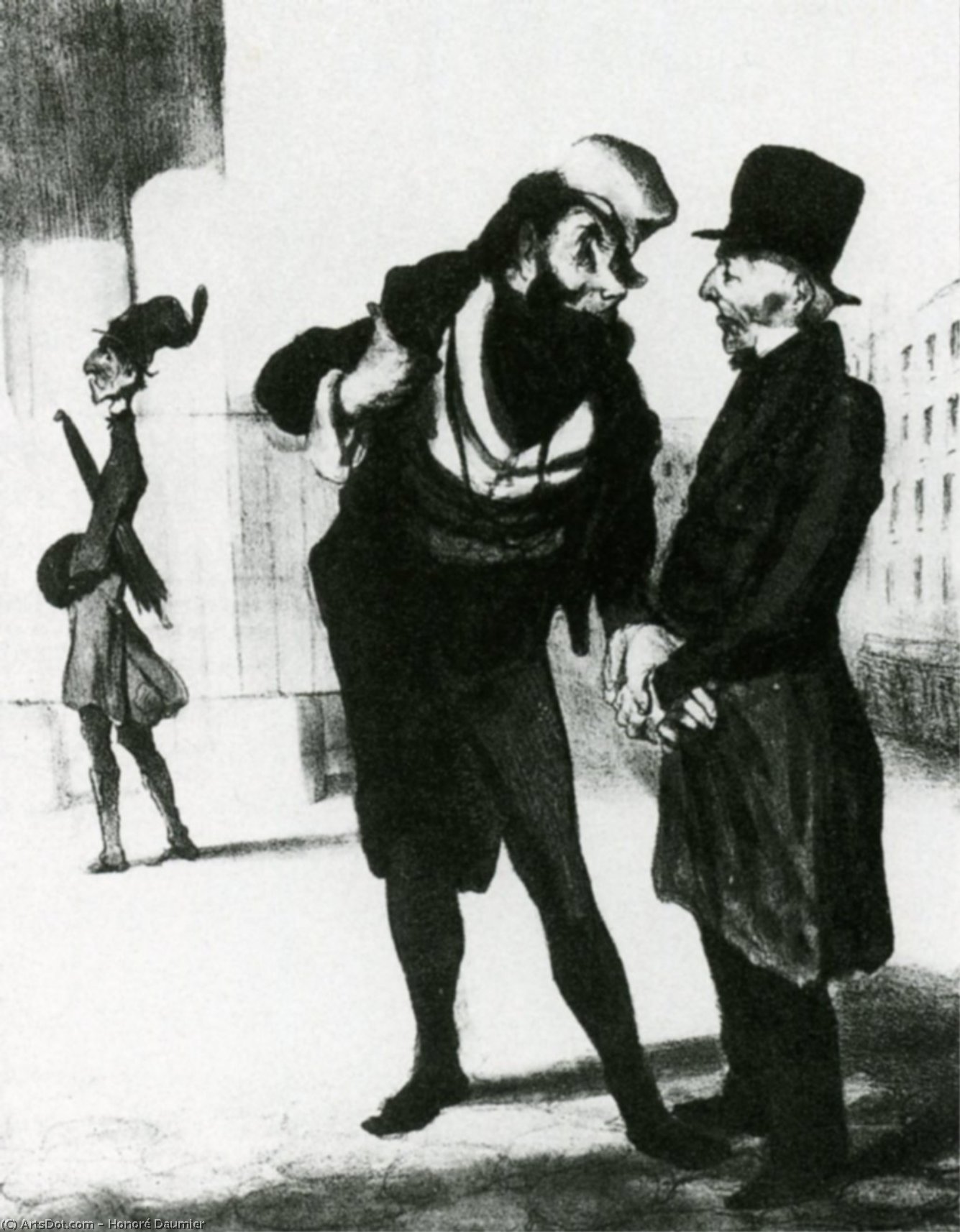 Robert Macaire Agents D'affaires, Lithographie Robert Macaire Business Men, Lithographs — Honoré Daumier