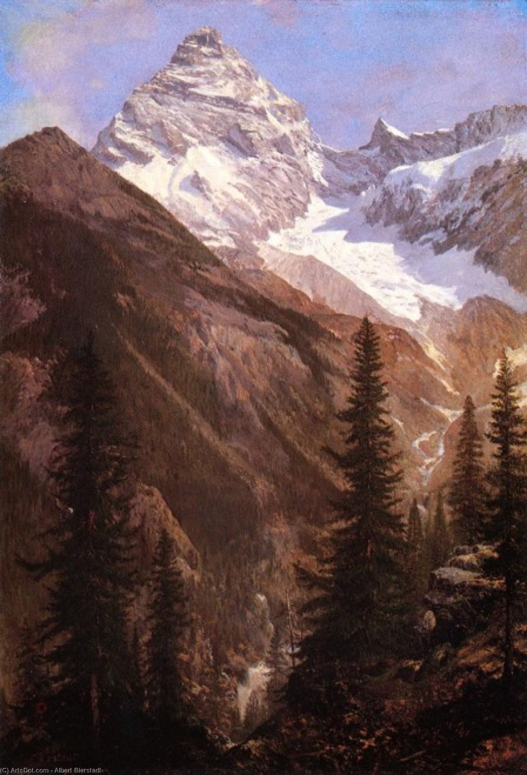 Canadian Rockies, Asulkan Glacier — Albert Bierstadt