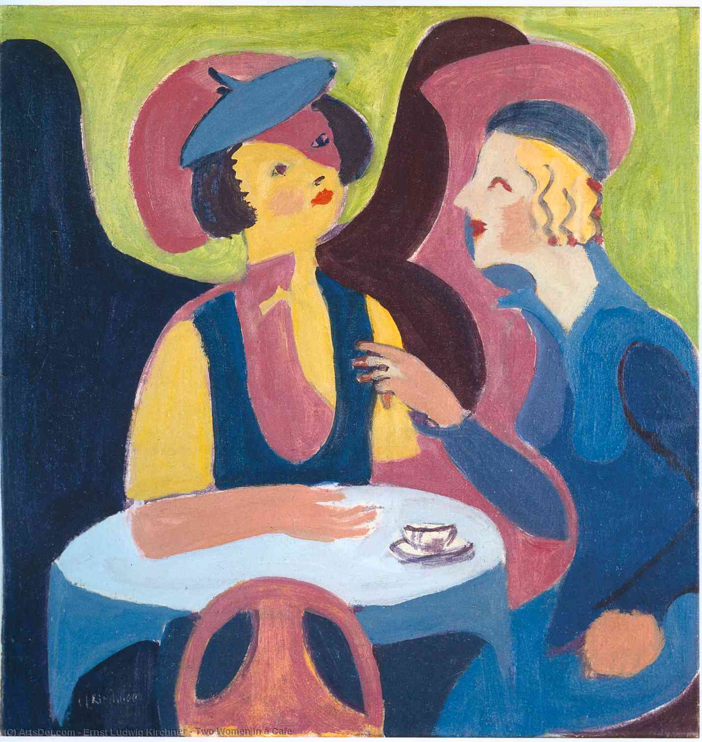 Two Women In A Cafe — Ernst Ludwig Kirchner