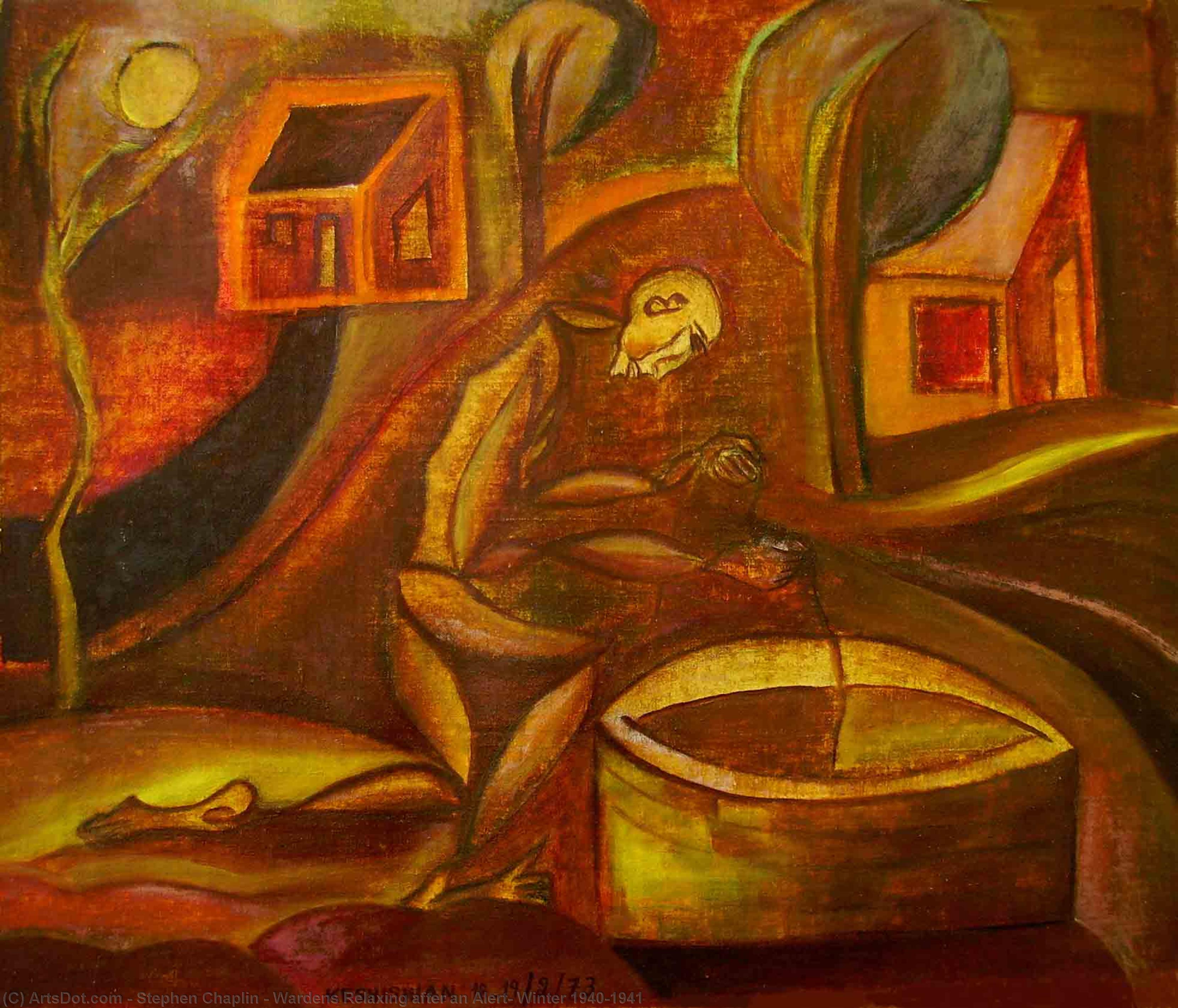 Wardens Relaxing After An Alert, Winter 1940–1941 — Stephen Chaplin