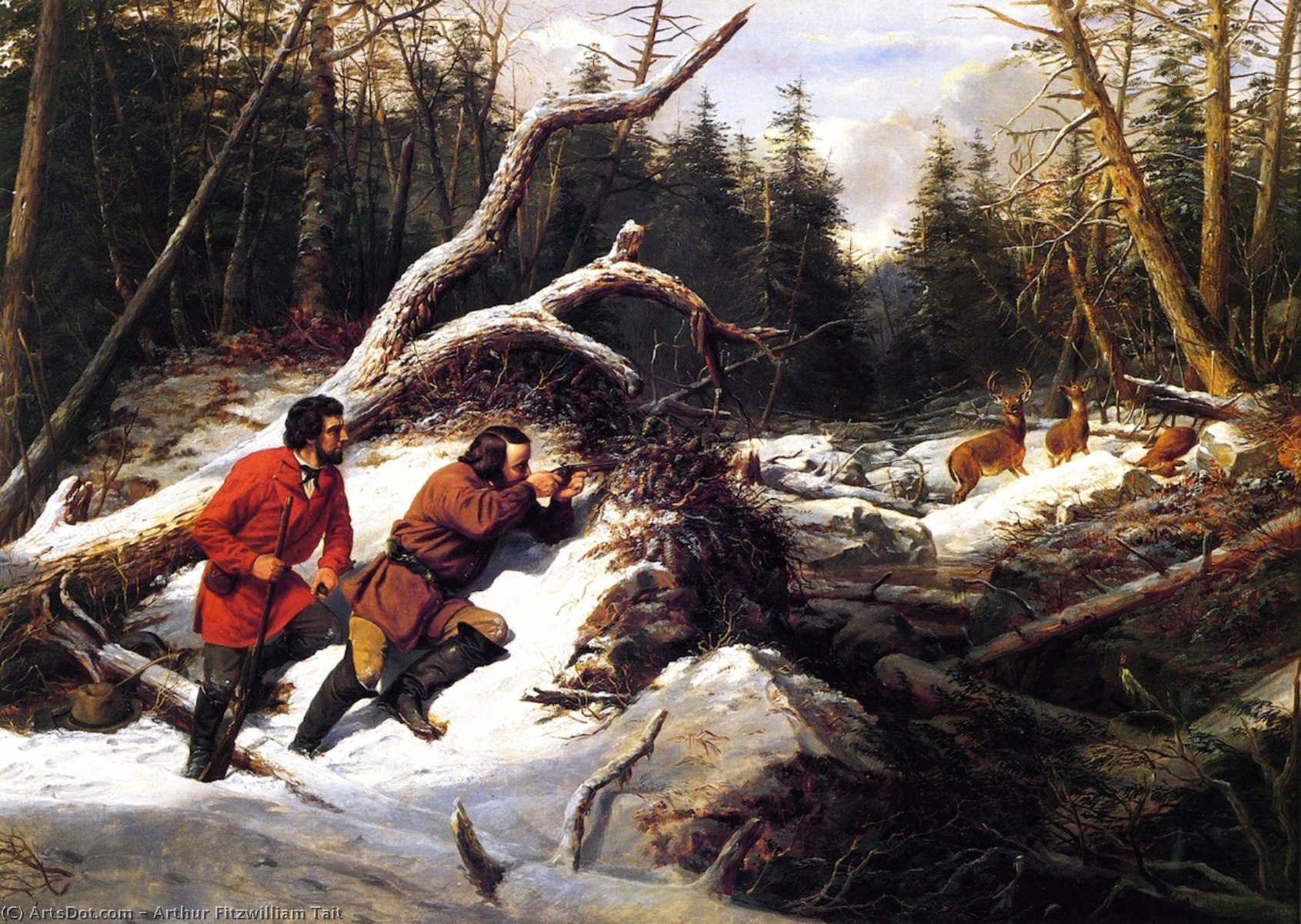 Still Hunting On The First Snow: A Second Shot — Arthur Fitzwilliam Tait