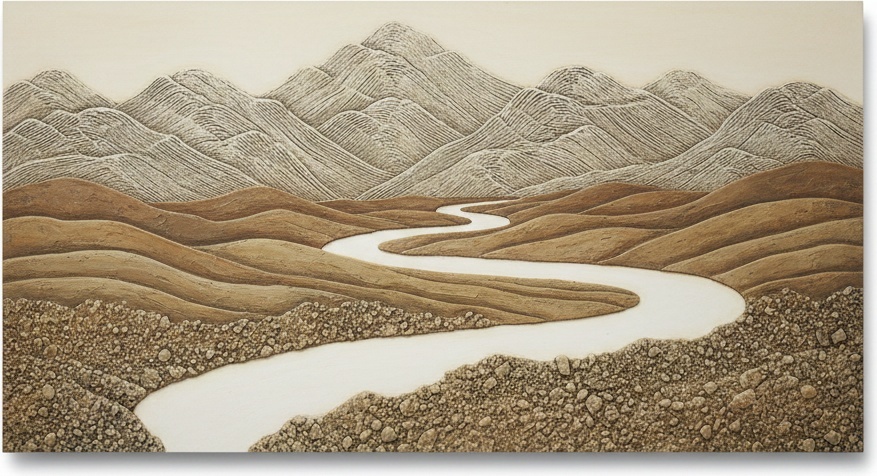 Ephemeral Currents Across Undulating Earths: A Study In Ochre Serenity — Laurent Fontaine