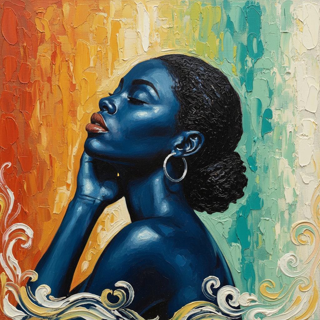 Eternal Silhouette In Ultramarine And Ochre: A Monumental One Of One Masterpiece — Christian Noiret