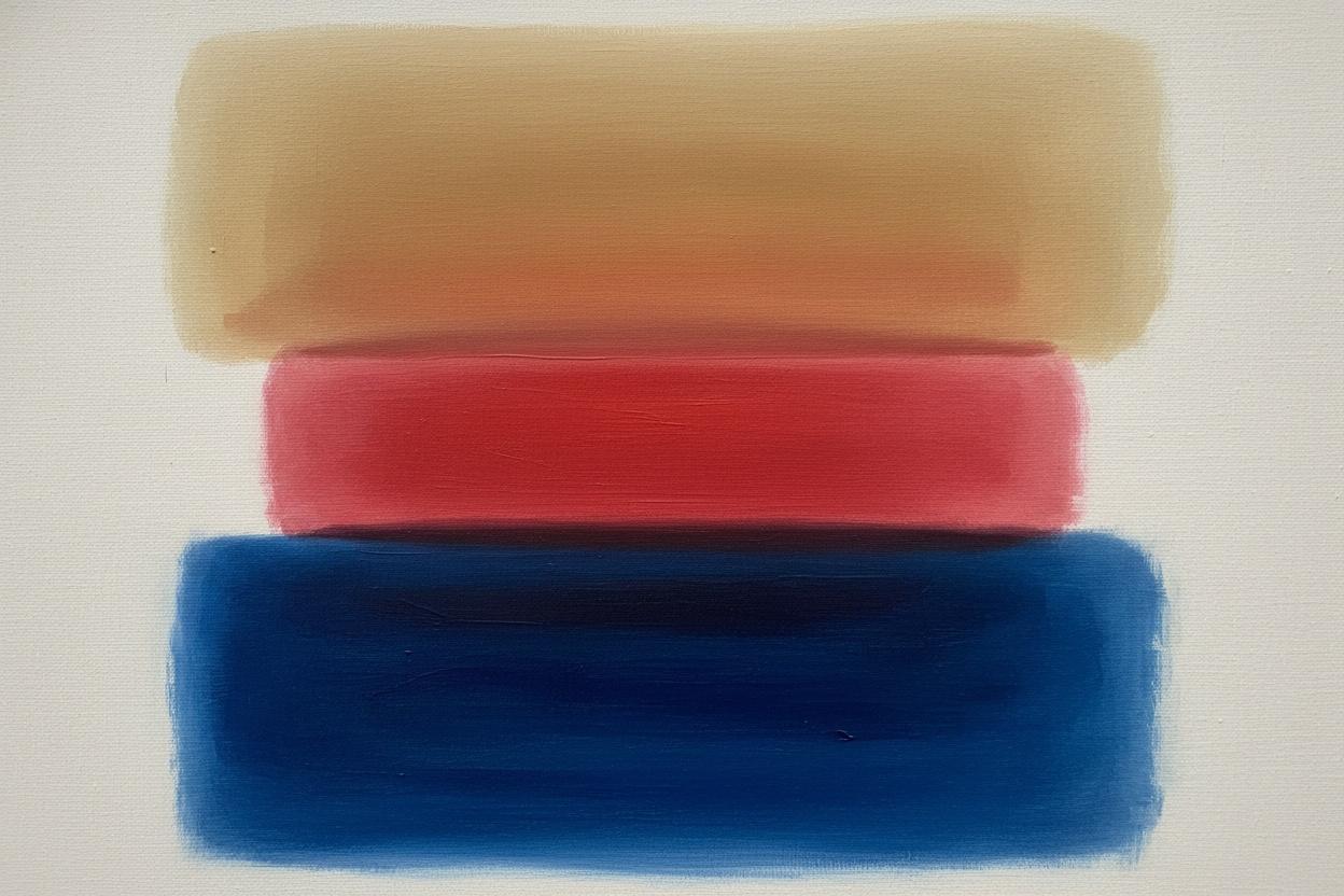 Trilogy Of Equilibrium: Ochre, Coral, And Ultramarine — Jacques Villedieu
