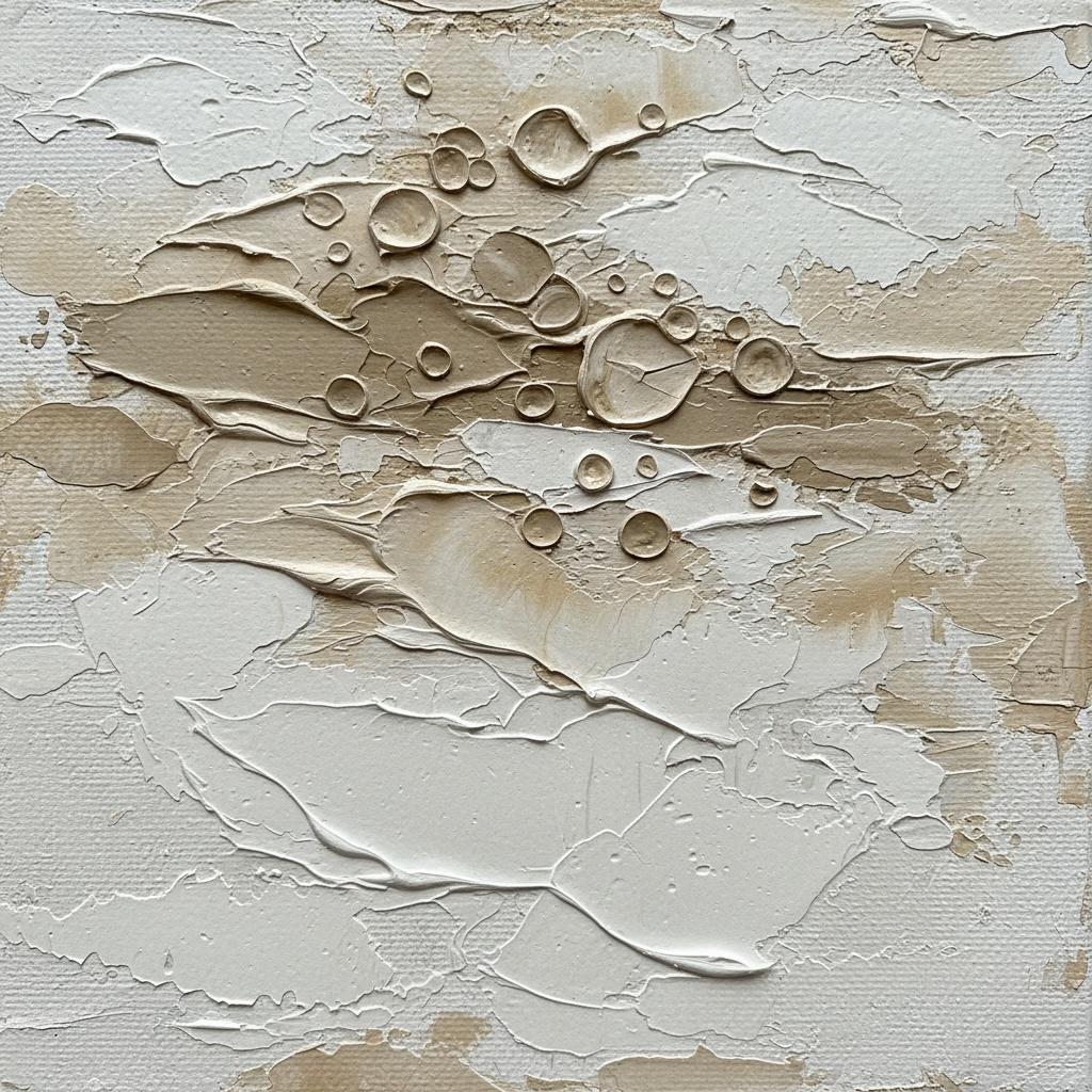 Ethereal Monolith: A Sculptural Study In Ivory Impasto And Organic Textures — David Moreau