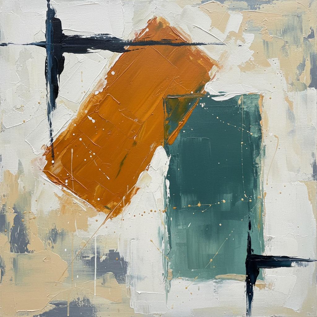 Monumental Ochre Descent: A Singular Study In Structured Chaos And Geometric Tension — Laurent Fabre