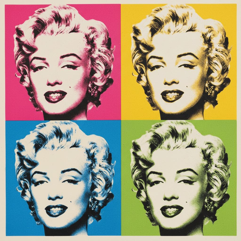 Chromatic Echoes Of An Icon: A Quadriptych Of Rhythmic Pop Art Brilliance — Jean-paul Faubert