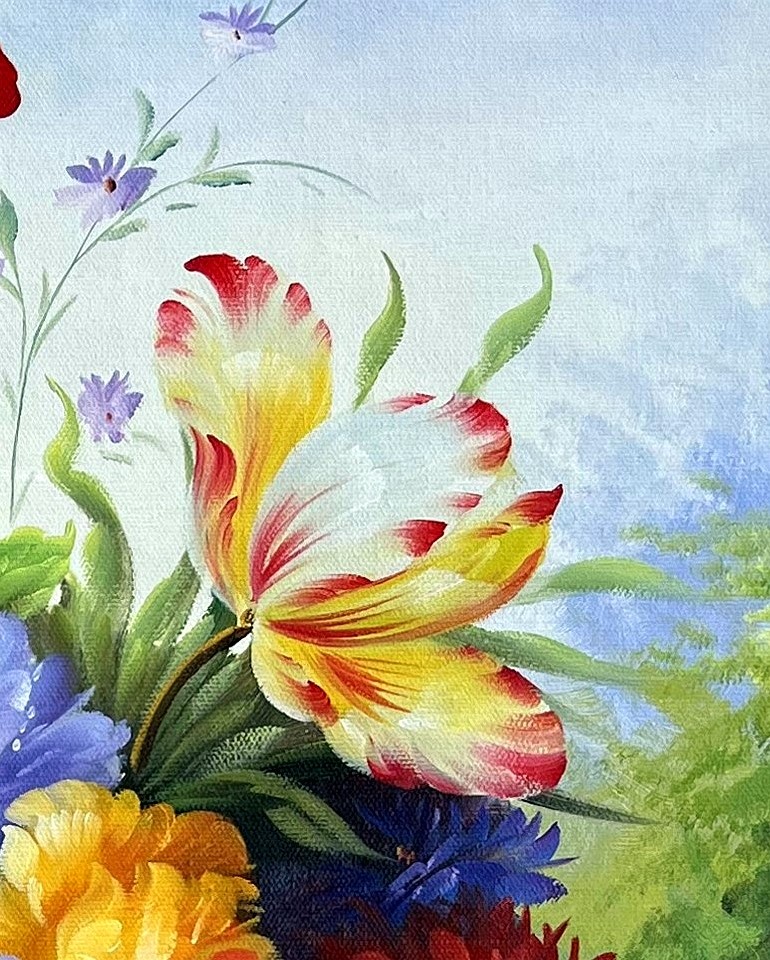 Romantic Floral Still Life with Peonies - detail