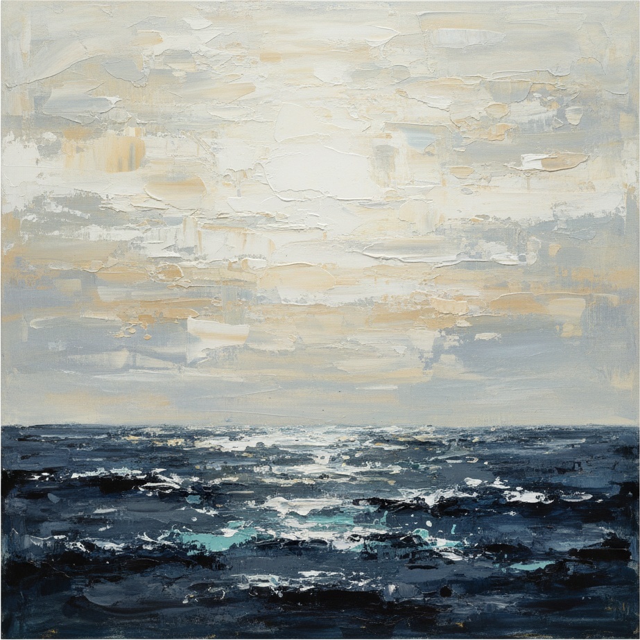 Ethereal Horizon: A Sculptural Study Of Midnight Tides And Luminous Sky — Laurent Roche