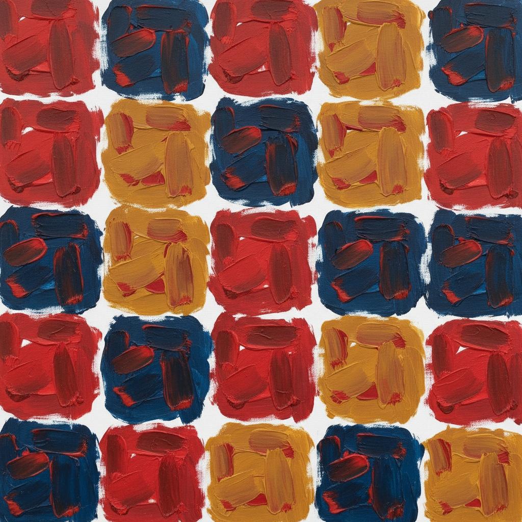Chromatic Rhythm In Grid: A Monolithic Study Of Primordial Gestural Form — Julien Vasseur