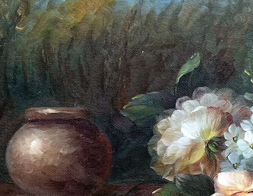 Romantic Floral Still Life with Blossoms - detail
