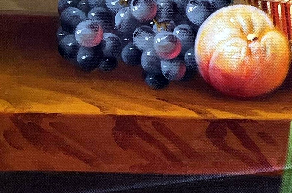 Classic Fruit Still Life with Wine - detail
