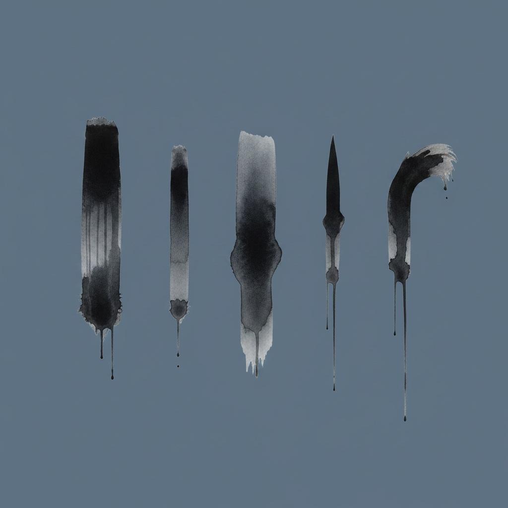 Five Studies In Charcoal Wash: A Monochromatic Sequence Of Ephemeral Forms — Christian Noiret