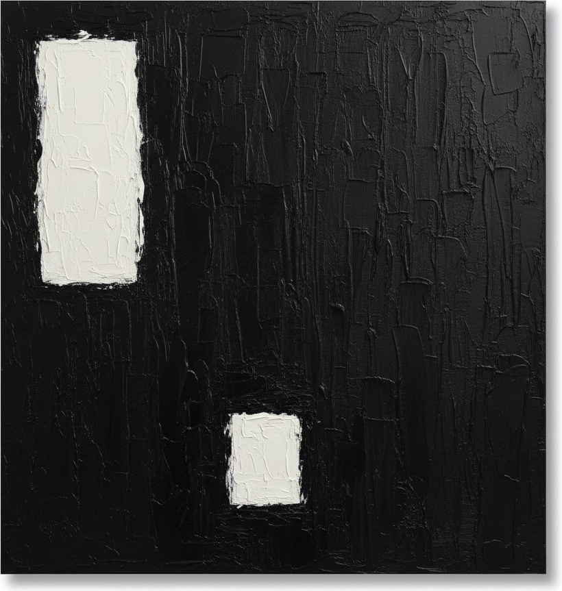 Monolithic Shadows: A Singular Study Of Weight And Silent Achromatic Tension — Laurent Vionnet