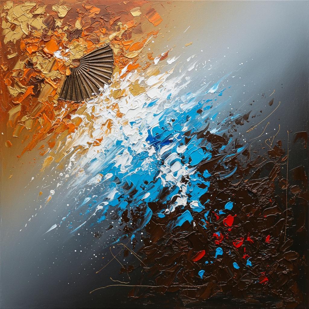 Celestial Rift: A Monumental Study Of Ochre Light And Primordial Chaos — Christian Noiret