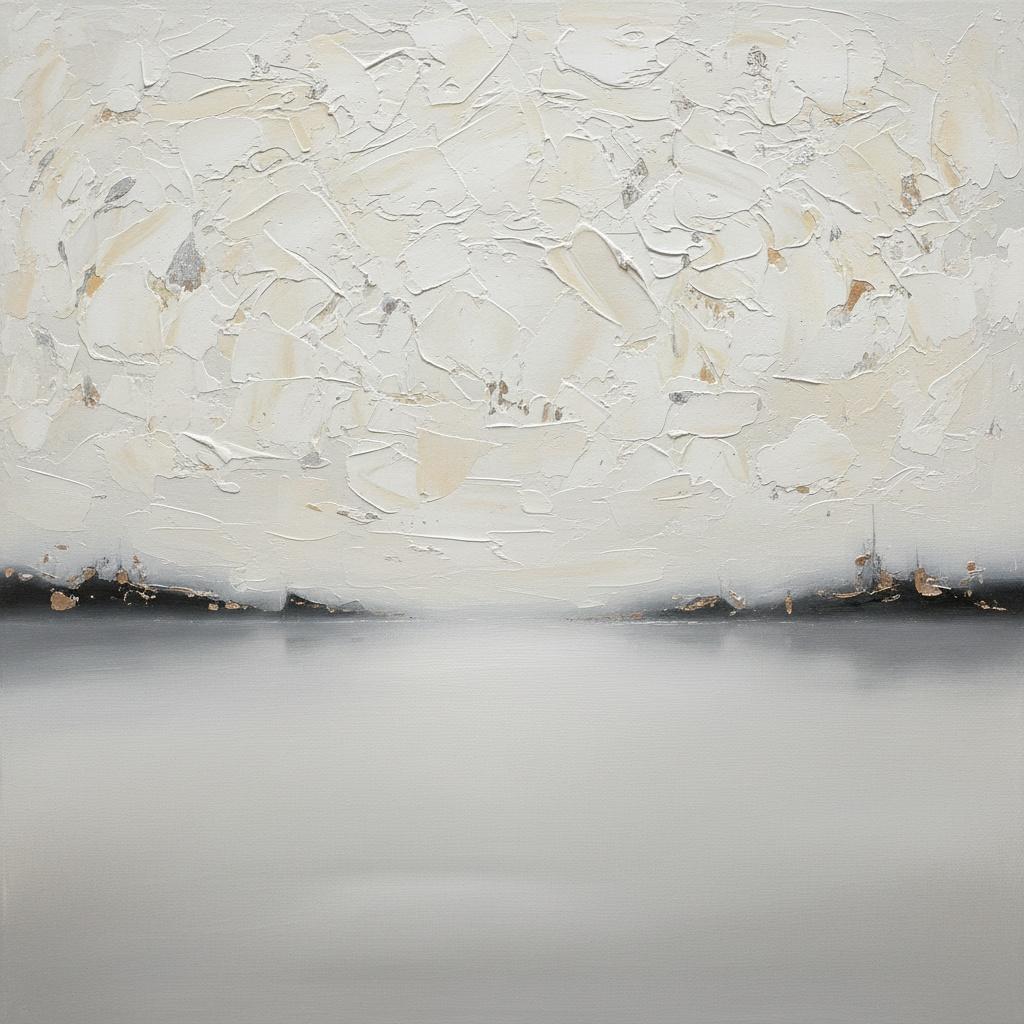 Fragmented Ether: A Sculptural Study Of Gilded Light And Silent Charcoal Voids — Laurent Fabre