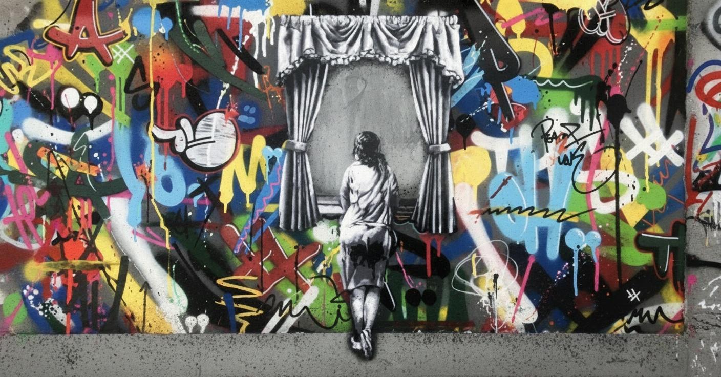 Echoes Of Silence Amidst The Vibrant Chaos Of A Chromatic Urban Dream — Théo Masson