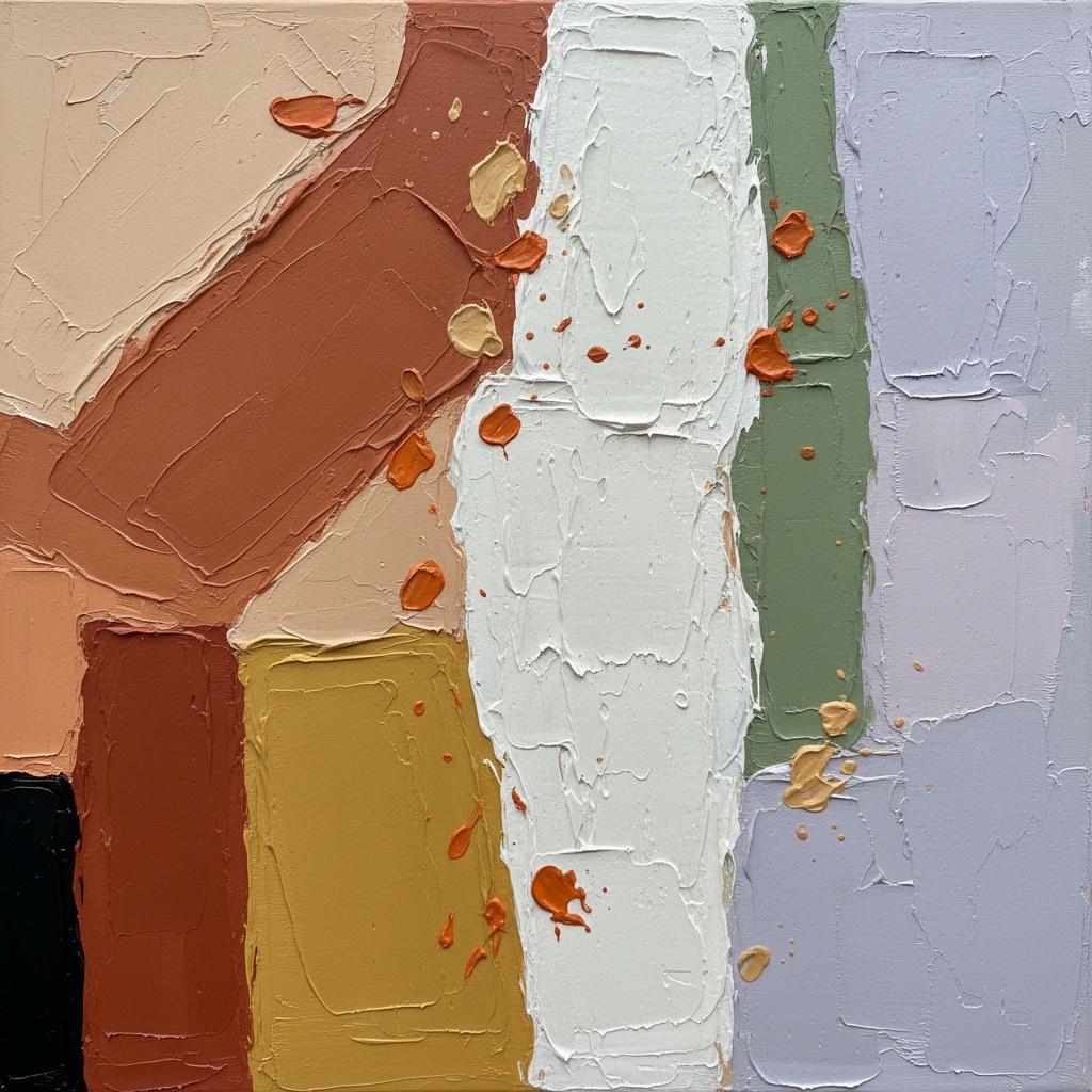 Monolithic Echoes Of Earth And Ochre In Sculptural Impasto Relief — David Moreau