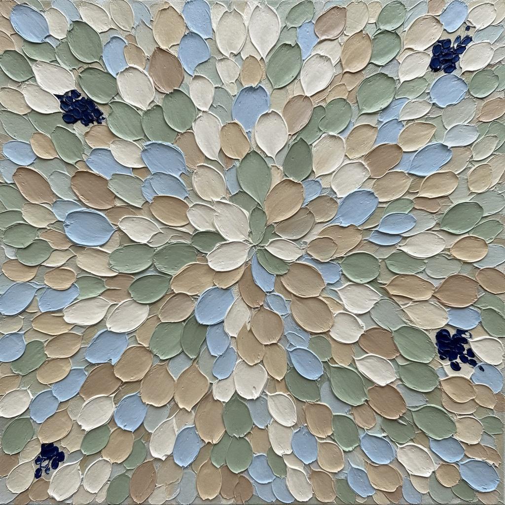 Ethereal Radial Expansion In Muted Earth Tones With Sculptural Impasto Texture — Christian Noiret