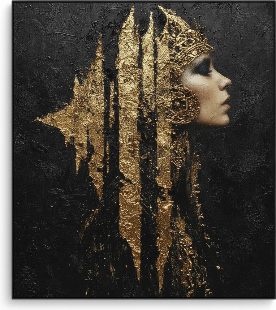 Fragmented Radiance: A Monolithic Study Of Gilded Shadows And Eternal Melancholy — Christian Noiret