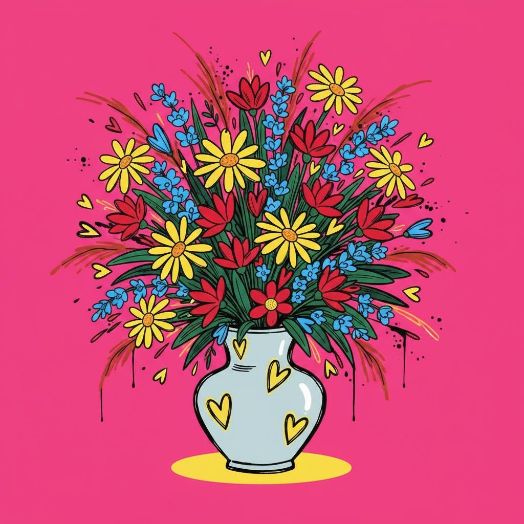 Radiant Centrifugal Bloom: A Vibrant Symphony Of Spontaneous Floral Energy — Yann Lambert